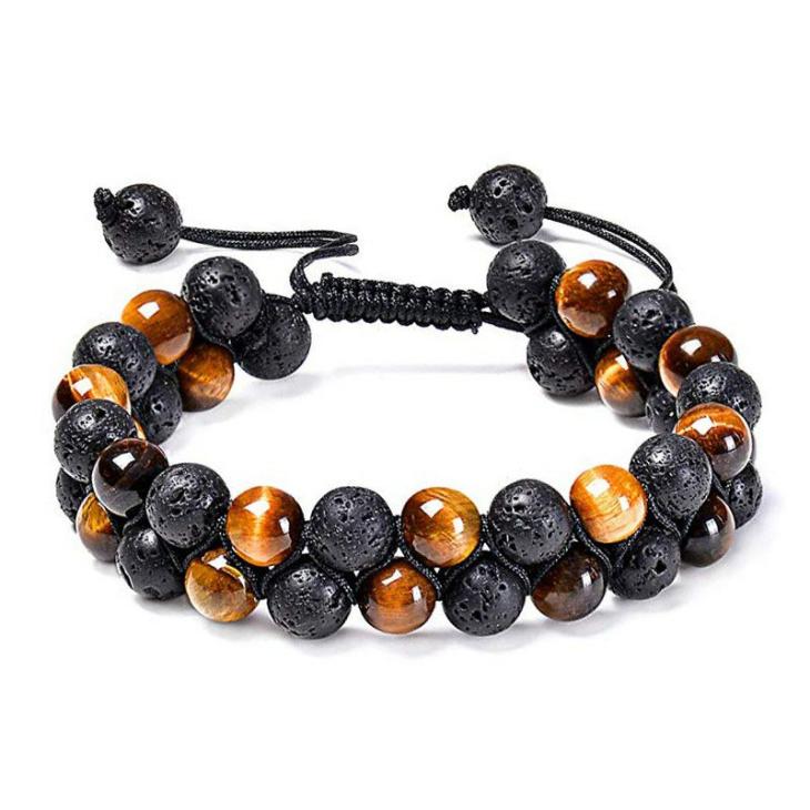 Bratari Barbati | Bratara barbati MYSTYLE Tiger Eye Lava Stone Bijuterii Barbati Bratari Barbati