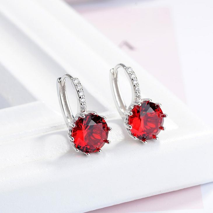 Cercei Femei | Cercei Argint Elemente Swarovski Red Passion Bijuterii Femei Cercei Femei