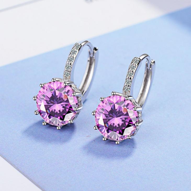 Cercei Femei | Cercei Argint Elemente Swarovski Roz Blossom Bijuterii Femei Cercei Femei