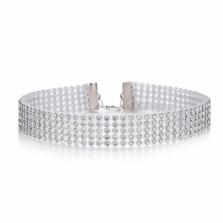 Coliere Femei | Colier femei argint Sparkling Choker Bijuterii Femei Coliere Femei