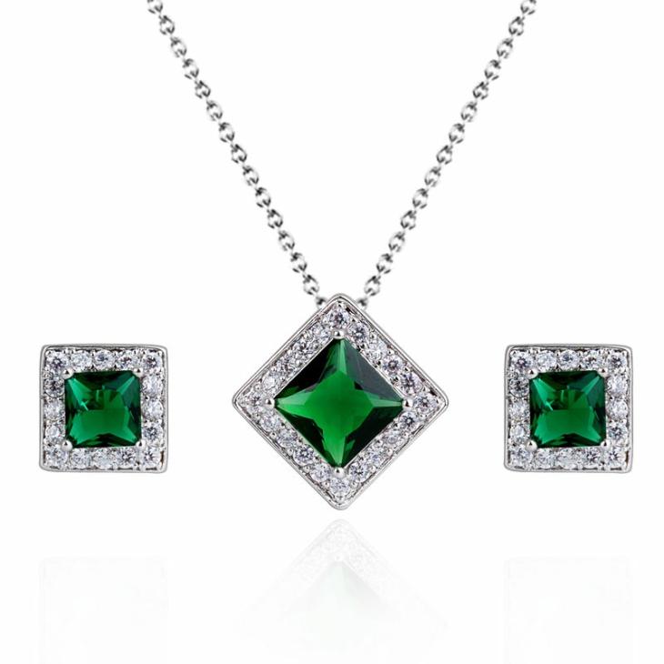 Seturi Femei | Set Argint Forsaken, Verde Emerald, Elemente Swarovski Bijuterii Femei Femei