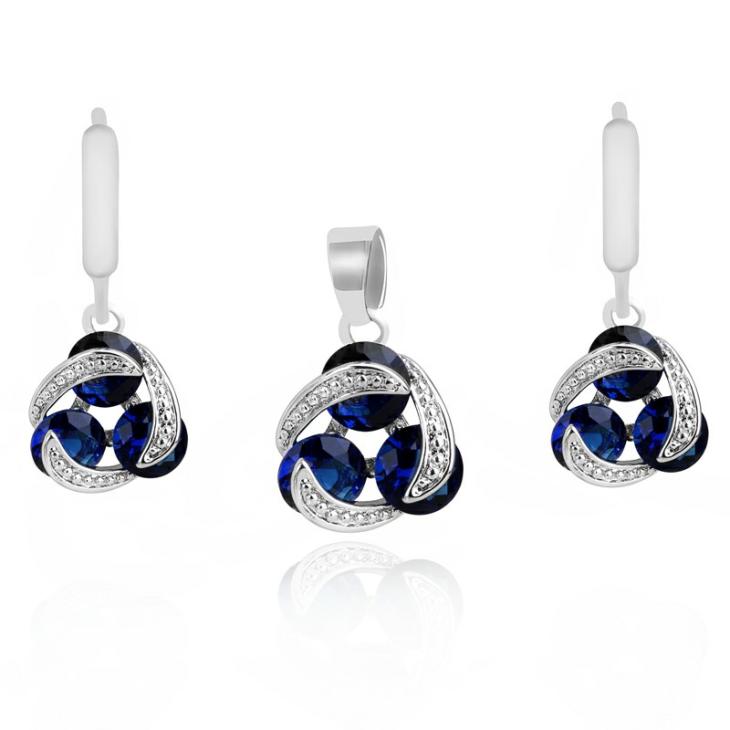 Seturi Femei | Set Argint Cu Elemente Swarovski Athena Blue Bijuterii Femei Femei